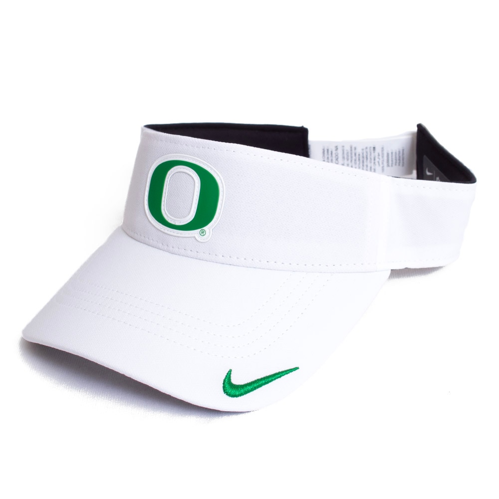 Classic Oregon O, Nike, White, Visor, Performance/Dri-FIT, Accessories, Unisex, Football, Sideline, Ace, 799089